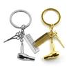 Sturdy Alloy Hair Stylists Keychain Featuring Scissors Comb Blow Dryer Detailing Perfect Gift For Hairstylists And Fashionistas