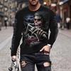 Women O Neck Long Sleeve 3d Print T Shirt