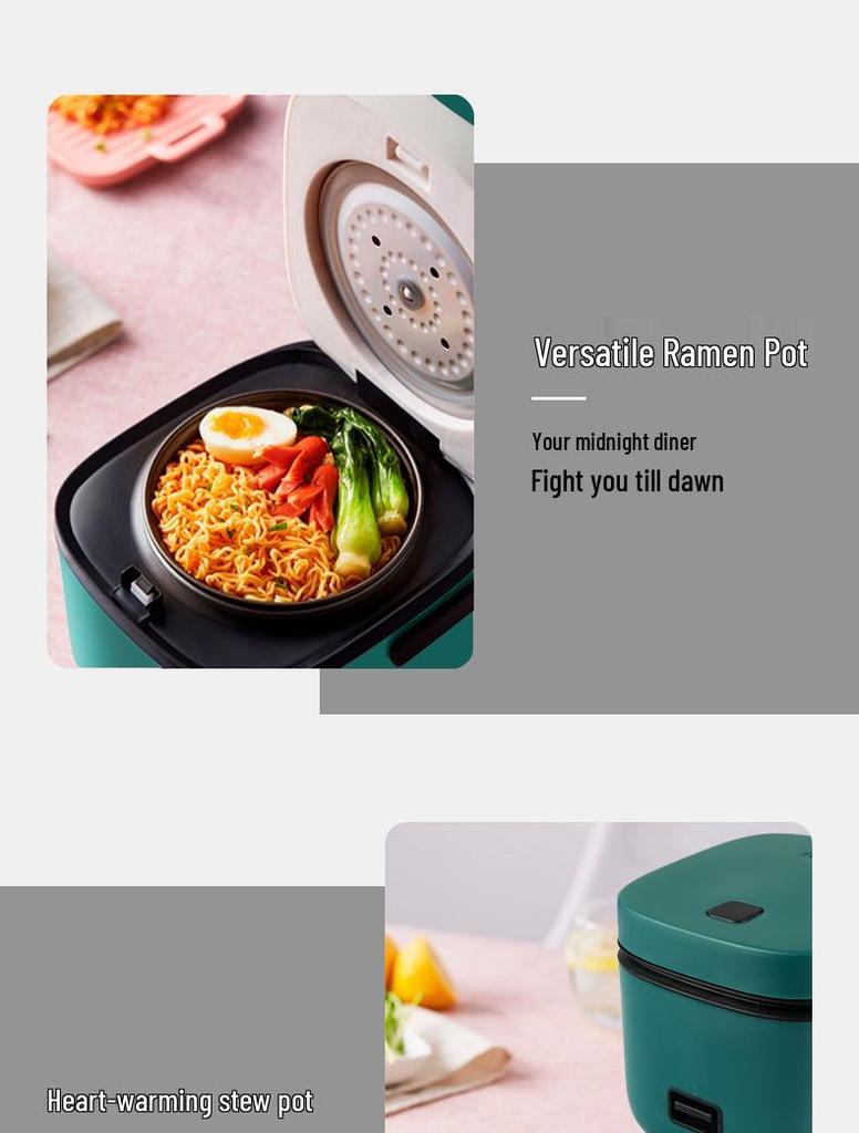 Compact Portable Mini Rice Cooker – Household Kitchen Appliance