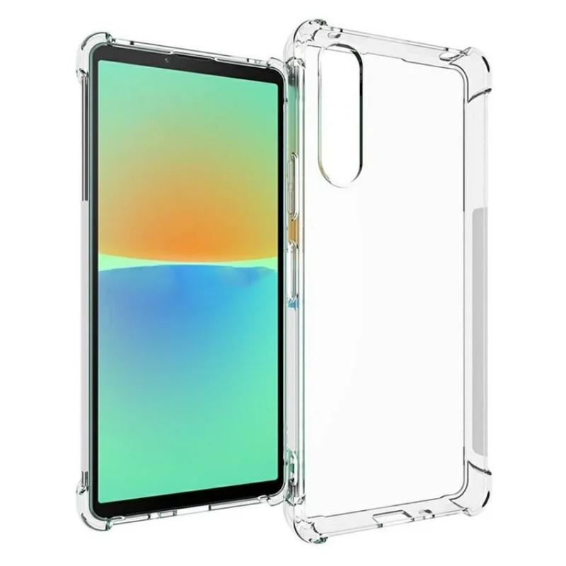 For Sony Xperia 10 V Back Cover WANLONFENG TM Series 2.0mm Clear TPU Phone Case (Big Lens Hole)