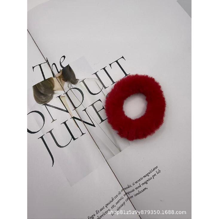 Plush Hair Scrunchies for Women & Kids, Soft Furry Hair Ties, High Ponytail Holder, Autumn Winter Fashion
