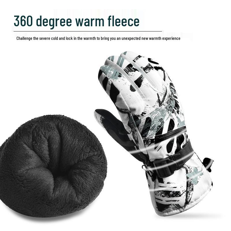 Winter Outdoor Waterproof Ski & Cycling Gloves with Fleece Lining