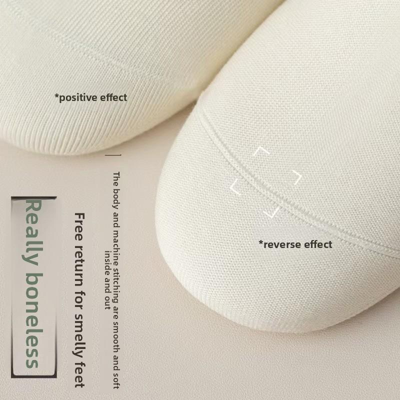 Sock - Summer Lightweight Pure Cotton Anti-odor Short Tube Socks Without Bones Versatile Cotton Socks