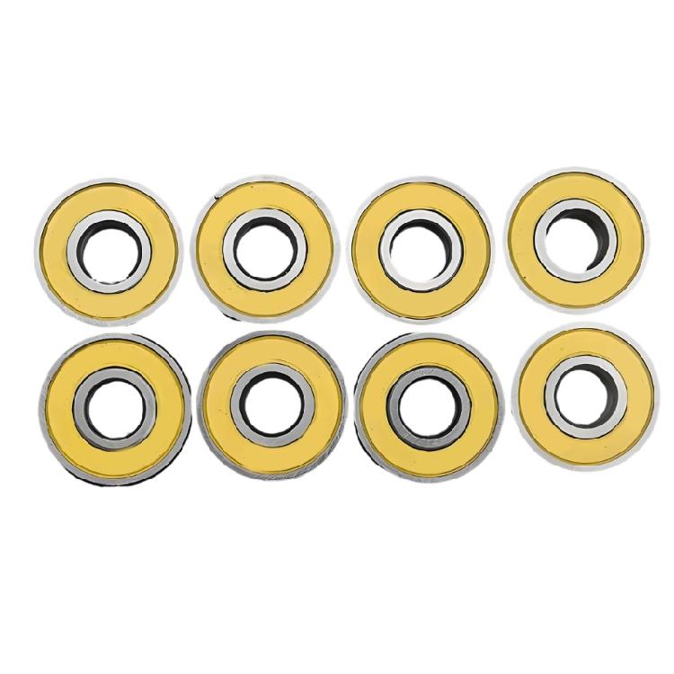 Board Care Bearing Set for Skateboards, 8 Piece 8mm Carbon Steel Wheel Bearings for Practice Day Use and Wheel Change