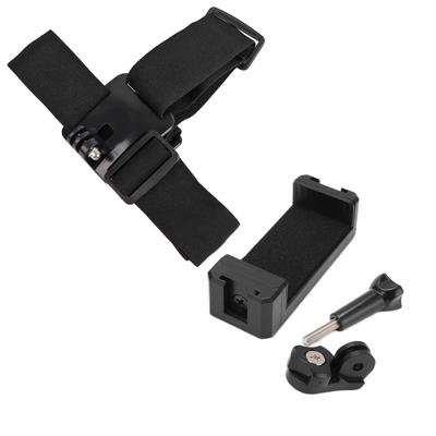 Hoofdband Mount Zwart Verstelbare Houder Accessoires Kit voor Actiecamera Mobiele Telefoon