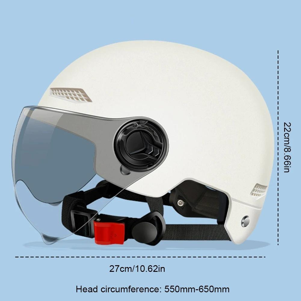 Electric Bike Safety Helmet Bicycle Helmet 3C Certified Adult Children Cartoon Motorcycle Half Helmet with Goggle Scooter Helmet