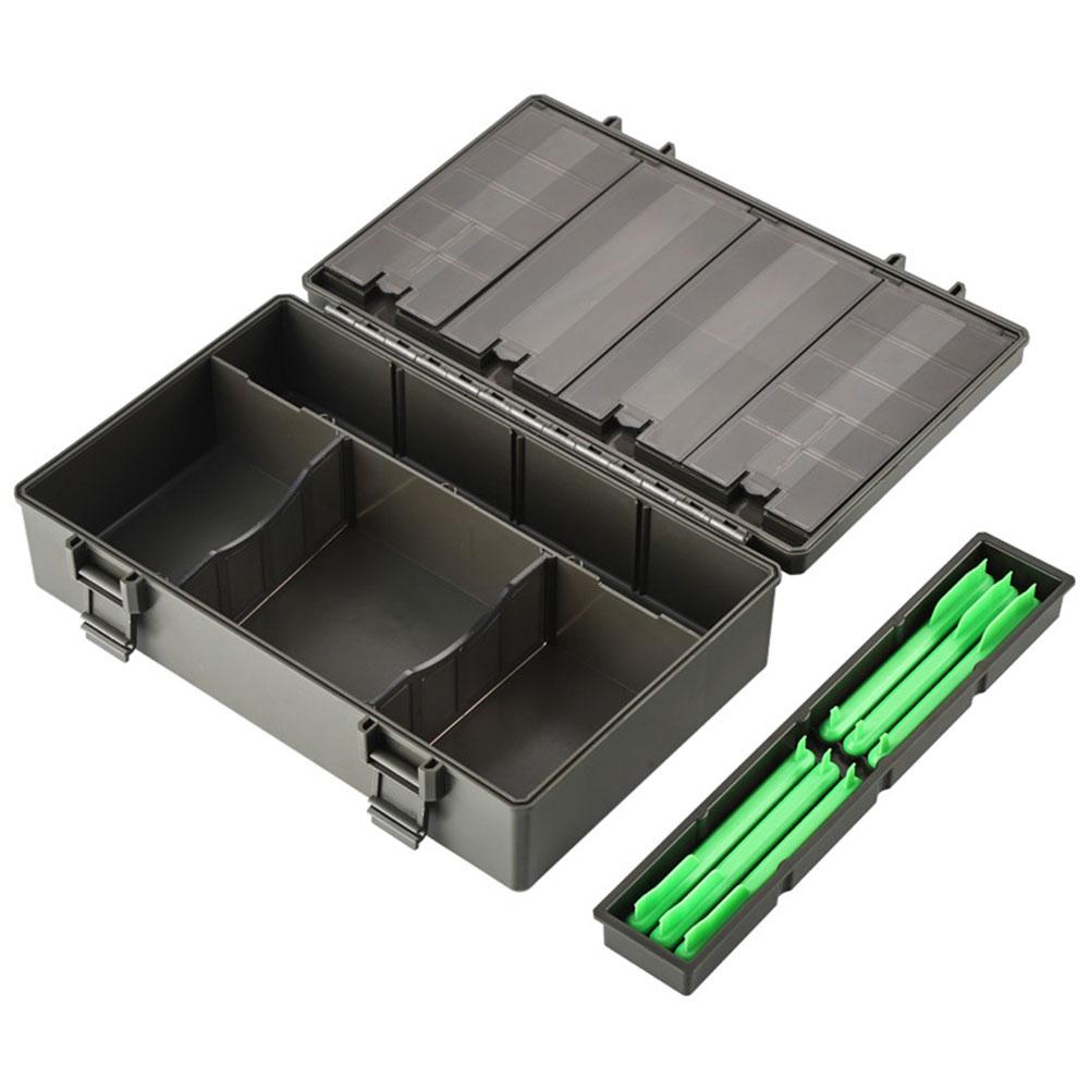 Carp Hook Group Box Waterproof Carp Fishing Hook Storage Box with Removable Dividers Carp Rig Box for Carp Fishing Accessories