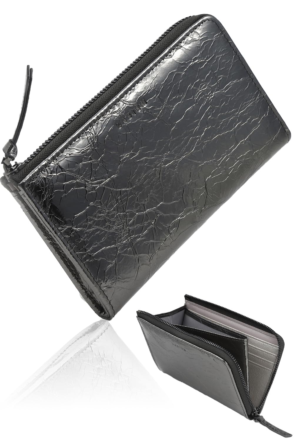 

LASIEM [Shining Metallic for Adults] Women s Long Wallet, Small, Gift, Genuine Leather, Gold, Silver, Fortune-Telling, Compact, Slim, Lightweight,