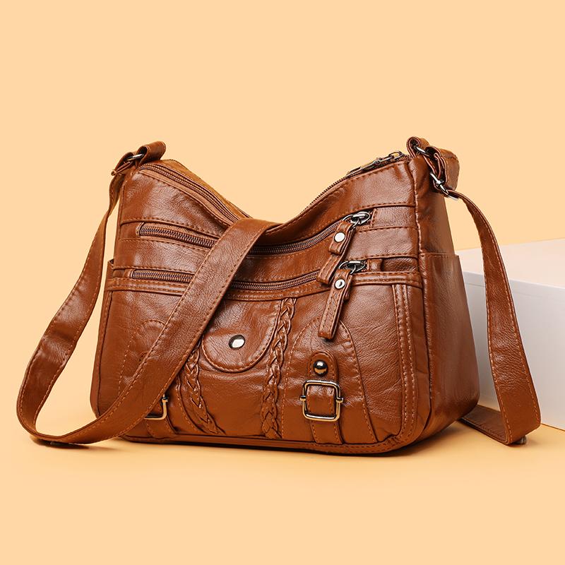 Women's Multi-Layer Large Capacity Lightweight Middle-Aged and Elderly Mother Bag Crossbody Bag