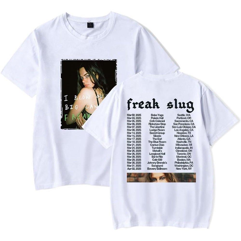 

Freak Slug Big Candles Tour 2025 Merch Short Sleeve Tshirt Unisex Fashion Crew Neck Top S