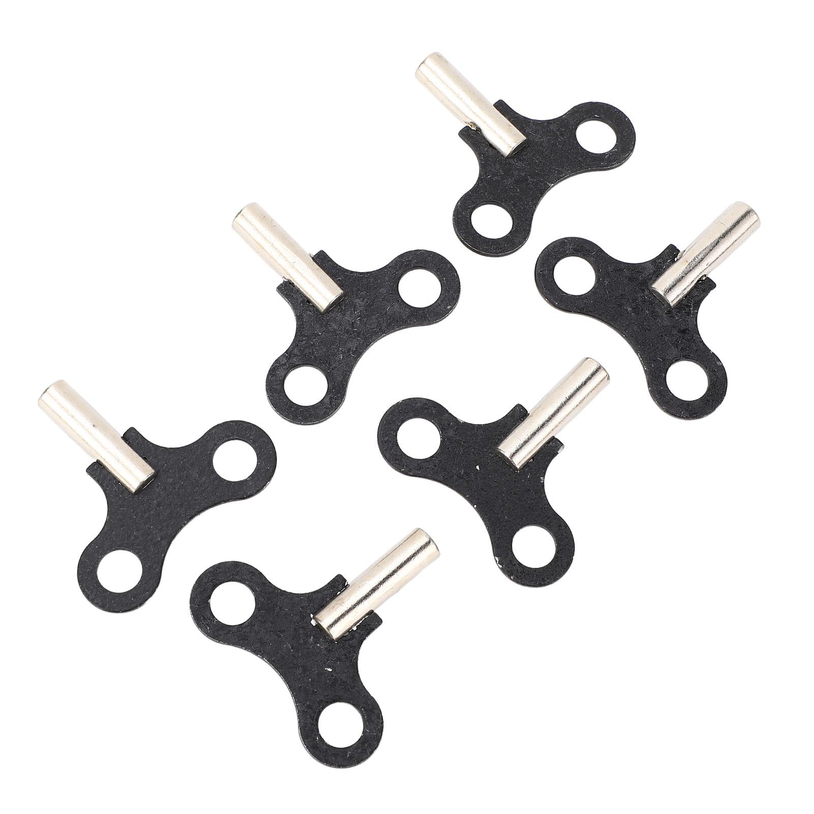 

6PCS Clockwork Keys Hanging Desk Clock Winding Key Steel Replacement Parts for Antique and Vintage Clocks