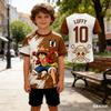 Camisa do Luffy de One Piece Vários Tamanhos Estampa HD Kit de Futebol Poliéster Secagem Rápida Crianças Adultos Homens Roupas Esportivas Anime 2026 Presente