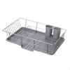 Compact Dish Drainer with Drainboard - Space-Saving Kitchen Drying Rack for Plates and Cups