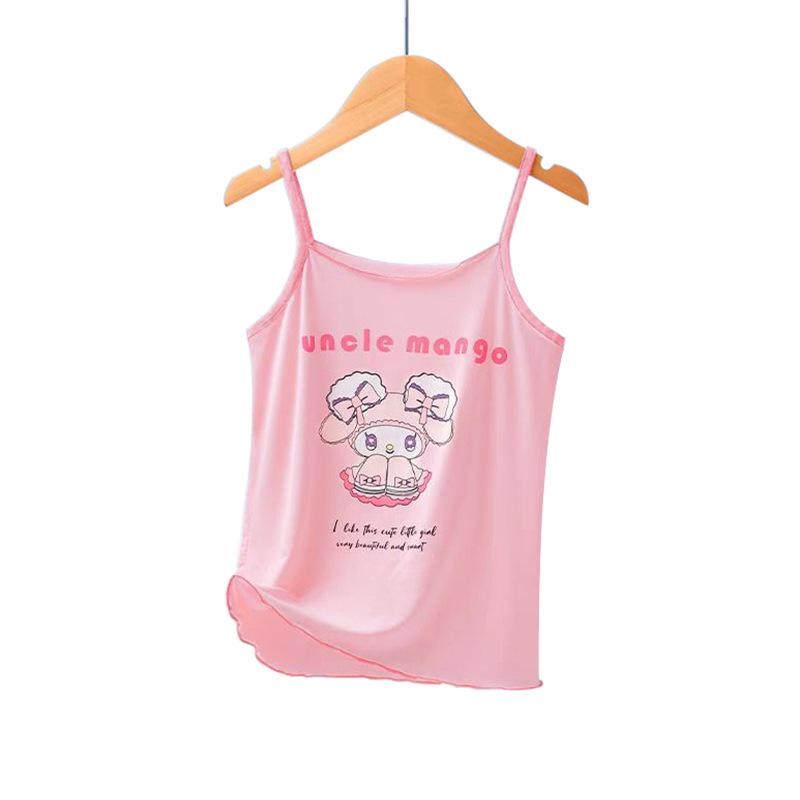 Girls' Summer Ice Silk Cartoon Camisole – Lightweight and Versatile