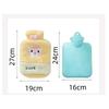 Cute Hot Water Bottle Bag 750ML Cartoon Plush Rabbit Shape Hand Warmer Heat Pack Warm Belly Instant Hot Pack Hand Warm Bag