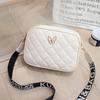 Trendy butterfly embroidery rhombus shoulder crossbody camera bag, a new casual versatile women's bag