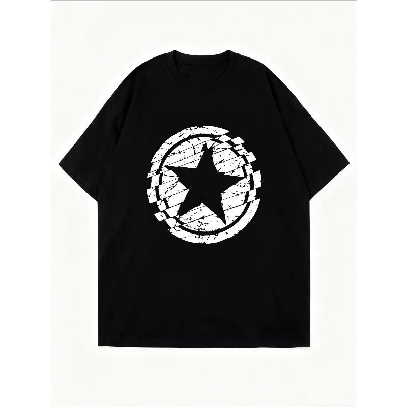 Weißes T-Shirt mit Sternenprint für Freizeitkleidung