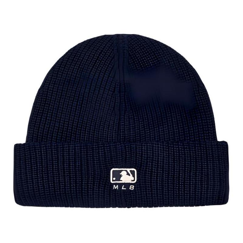 MLB Polyester Beanies Unisex Navy Blue Fashion 3ABNBM246-07NYS
