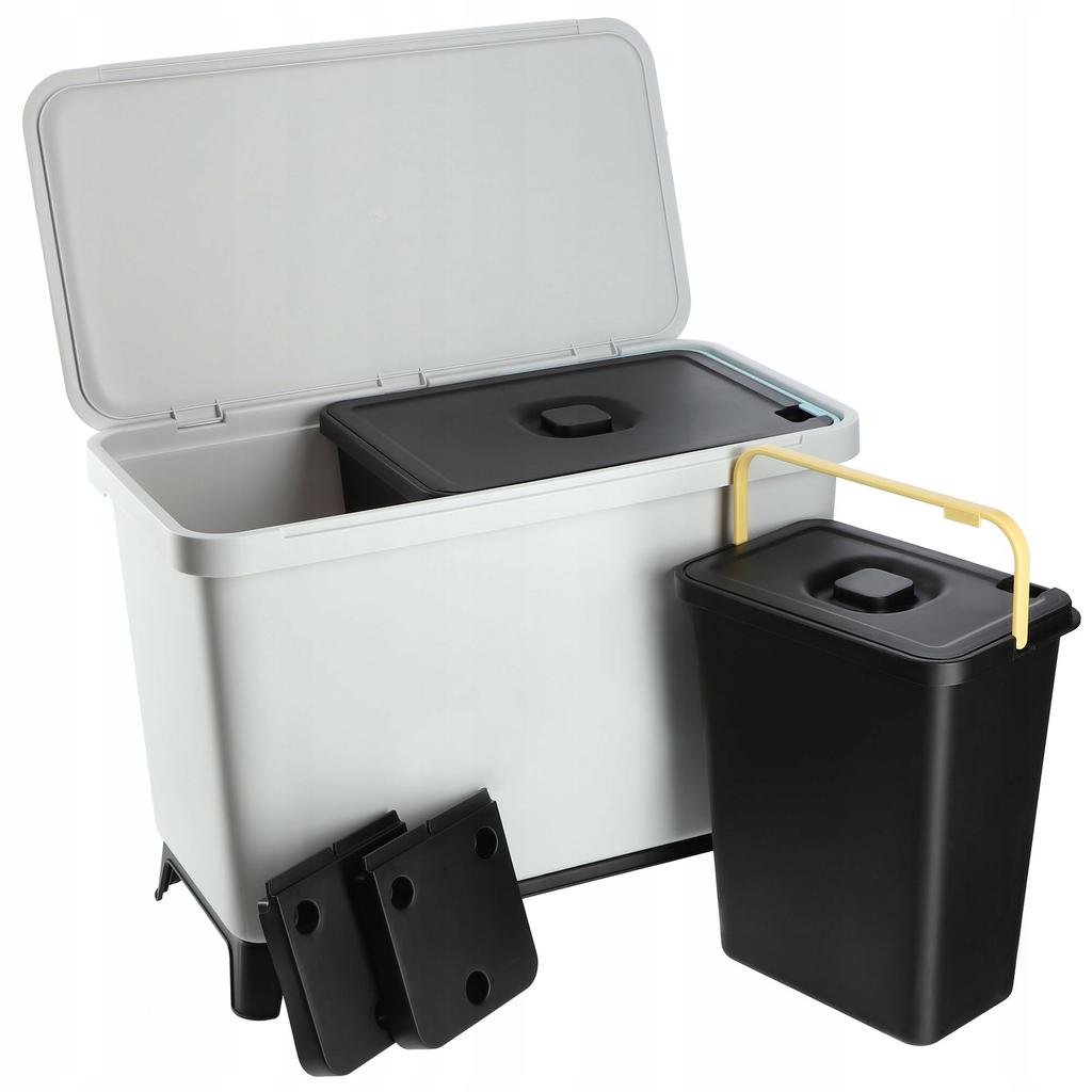KADAX Set Mülleimer Hängebehälter zur Trennung Asche