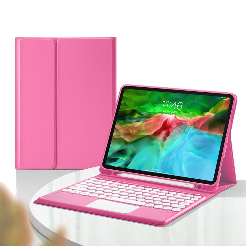 

iPad Air 11 Bluetooth Keyboard Leather Case with Detachable Round Keys and Pen Slot Pro 11 M4/M5