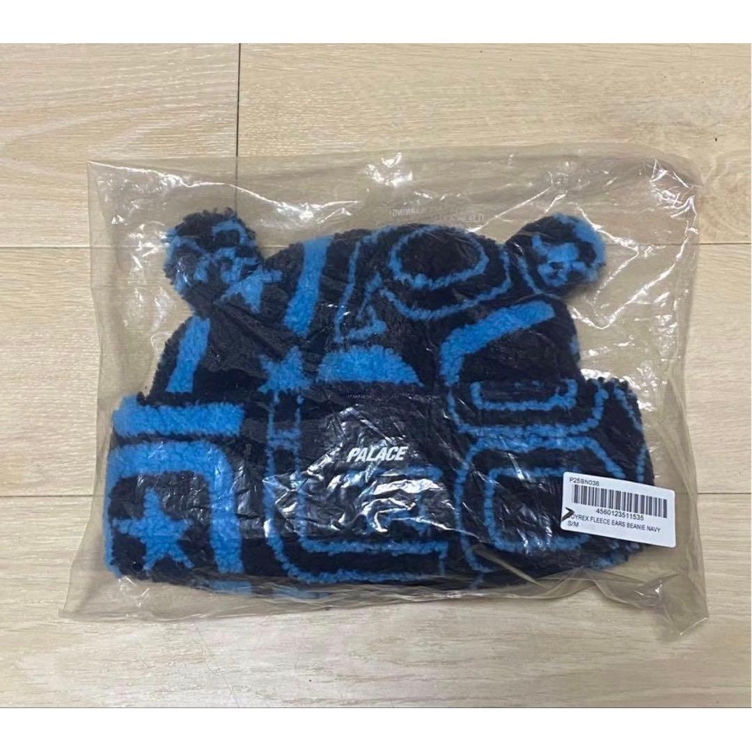 Used palace JOYREX FLEECE EARS BEANIE NAVY