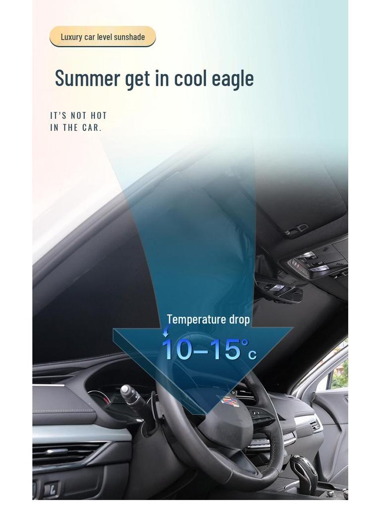 Tesla Model Y/3 Front Windshield Six-Layer Sunshade: Enhanced Heat Insulation & Sun Protection Accessories