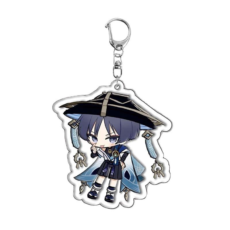 Genshin Impact Reisender Wanderer Klee Scaramouche Acryl Schlüsselanhänger Spiel Figur Sammlerstück Anime Merchandise Schönes Design