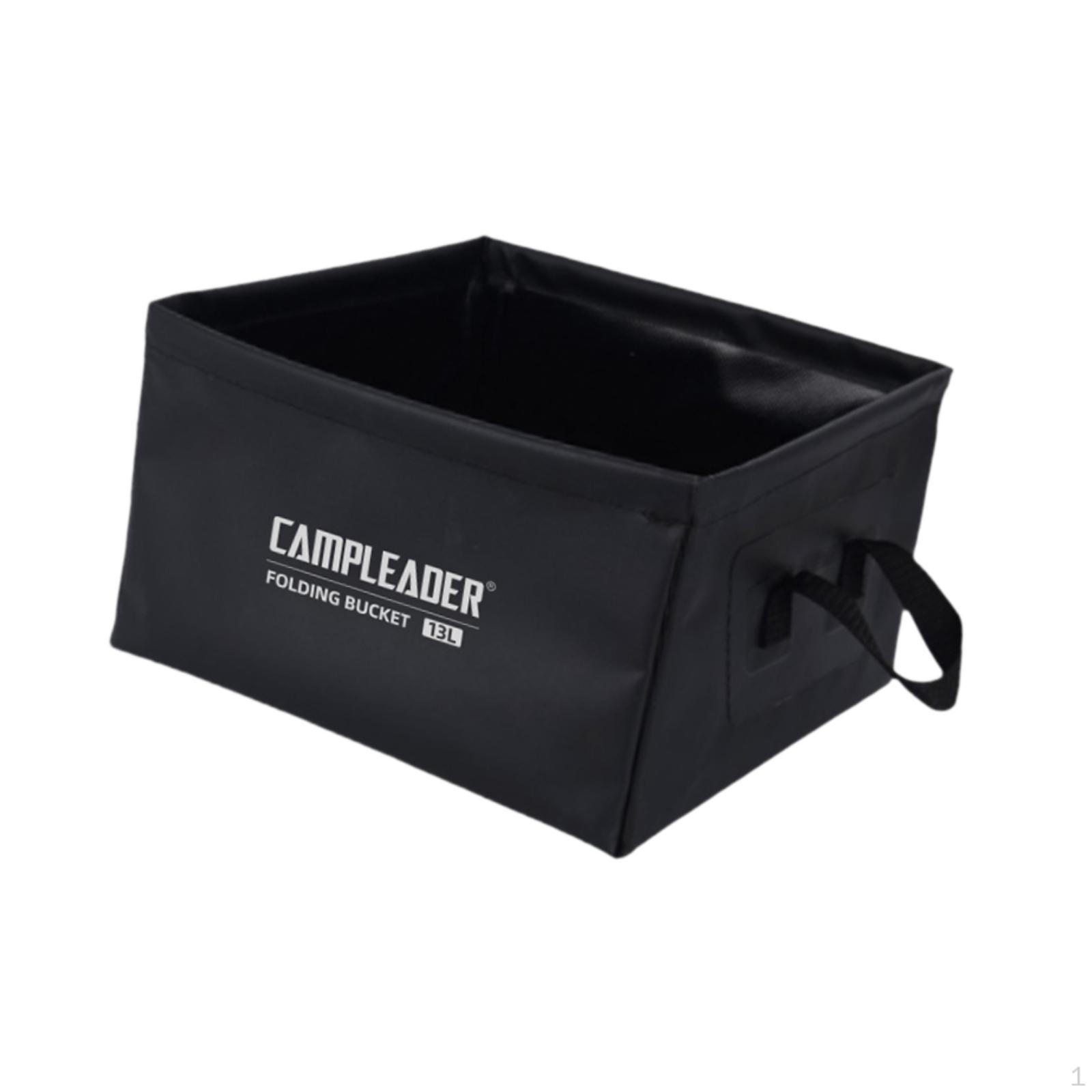 

Ведро для кемпинга, умывальник, портативный многоцелевой многоразовый контейнер для воды, бак для пикника на открытом воздухе чёрный