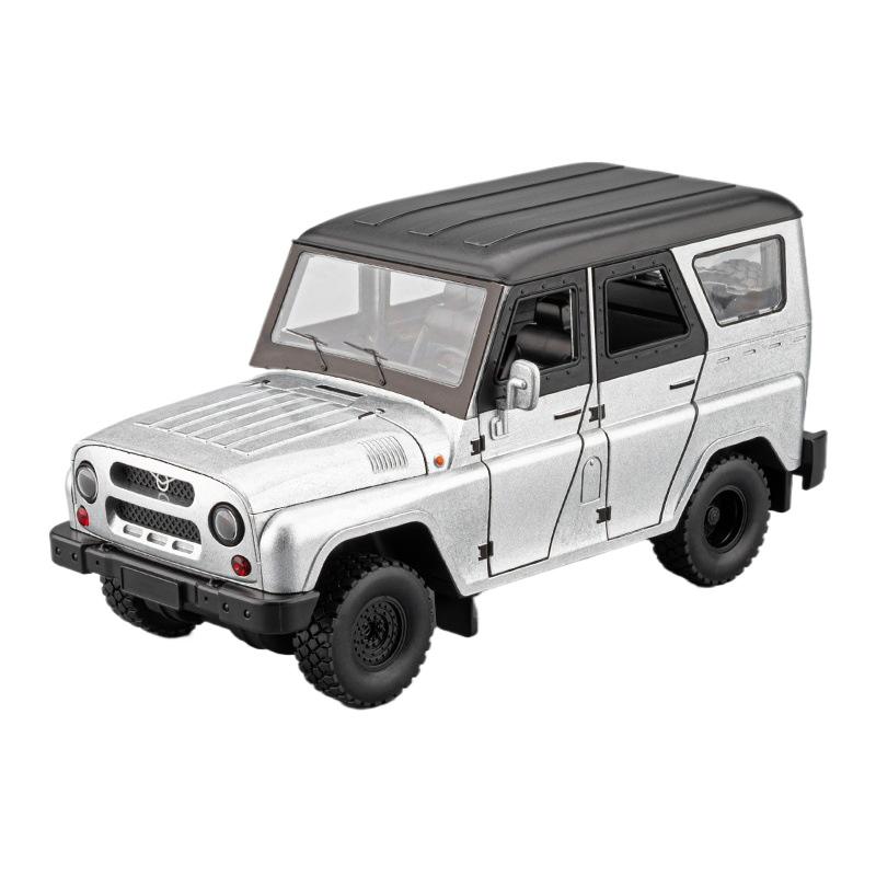 1/18 UAZ Hunter SUV Alloy Model Car Toy Diecasts Casting Pull Back Sound and Light Car Toys for Children Vehicle