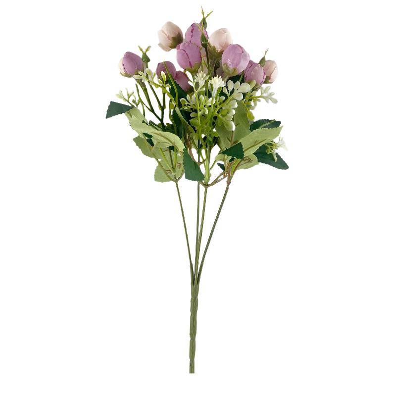 Simulation Flower 15 Hennessy Green Bud Small Rose Bud Home Decoration Wedding Photo Props Decoration
