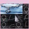 Stunning Hottest Womens Ladies Crystal Rhinestone Bangle Ocean Blue Bracelet Chain Heart For Timeless Fashion