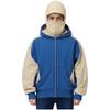 Men's Double Hood Colorblock Loose Trendy Hood Cardigan Zipper Hoodie