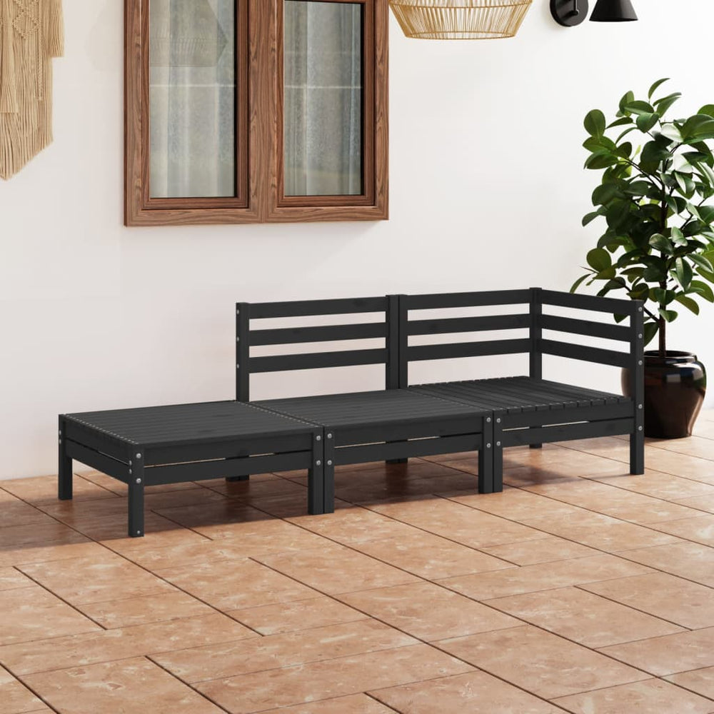 Salon de jardin 3 pcs  Bois de pin massif