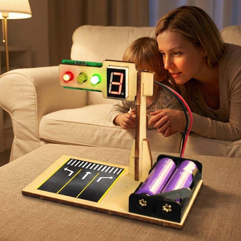 Wooden Traffic Light Model Handmade Craft Traffic Lights Model  Kids Education