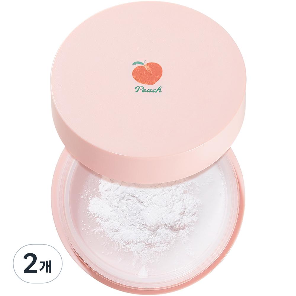 SKINFOOD Peach Soft Multi-Finish Powder Large Capacity 15g, 2 pieces