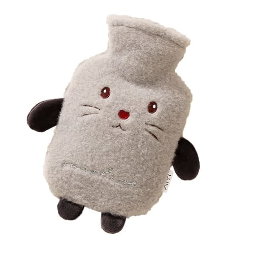 Cute Covered Hot Water Bottle, 500ml Capacity, Eco-Friendly, No Electricity Required, Soft, Warm, Perfect for Cold Weather, Keeps Feet Warm, Perfect F