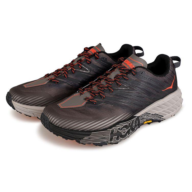 HOKA Speedgoat 4 Wide Dark Gull Grey Men Sneakers Anthracite 1106528-DGGA