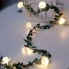 1.5M 10LEDS Rose Flower String Lights Battery Powered Flower Rose Night Lamp for Christmas Wedding Valentines Day Party Garland Decoration
