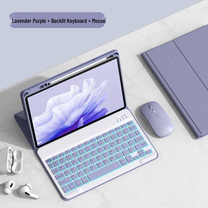 iPad A16 11-inch Protective Case with Wireless Backlit Bluetooth Keyboard & Pen Slot for 10.9 Gen