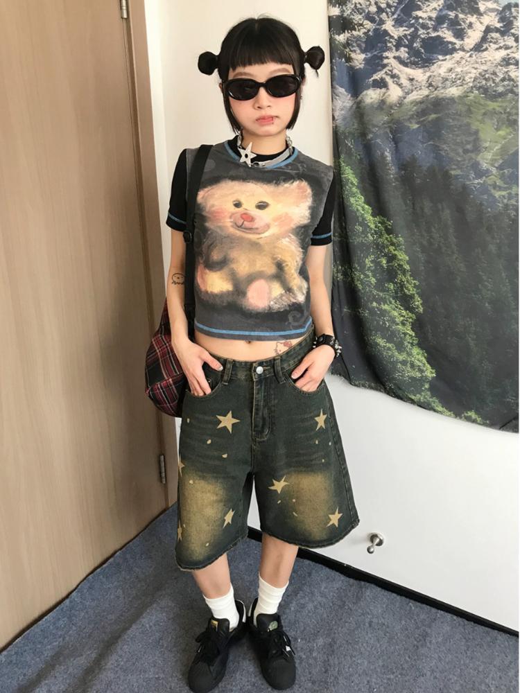 Корейские модные женские синие джинсовые шорты — фото 3