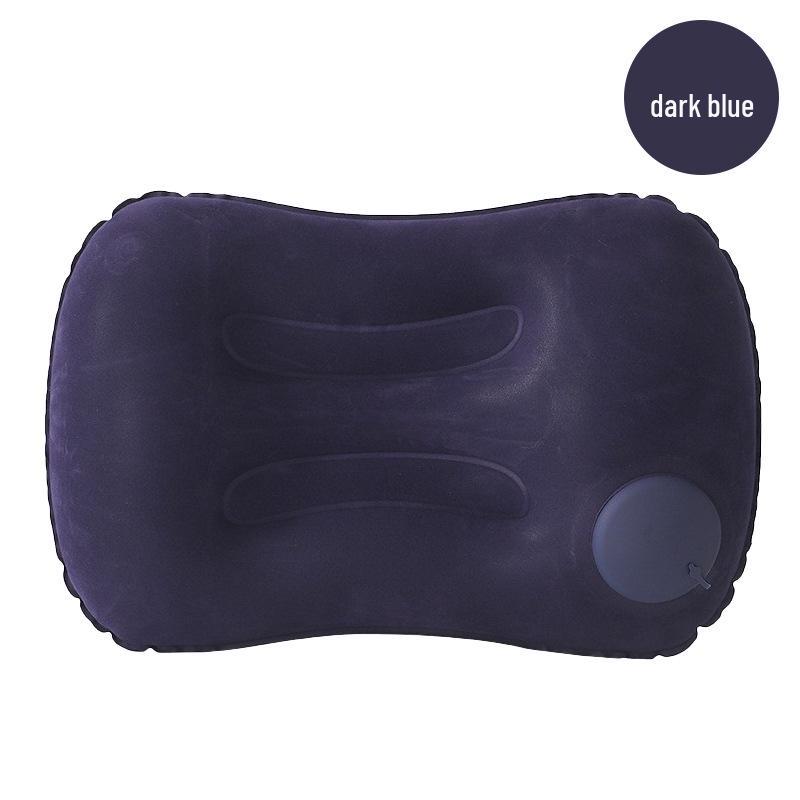 Portable Outdoor Flocking Backrest Pillow - Multifunctional, Inflatable for Travel or Office Naps