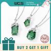 WES 925 Silver Natural Moss Agate 10*13mm Snake Pendant Necklace for Women Engagement Animal Forest Jewelry Gift Wholes