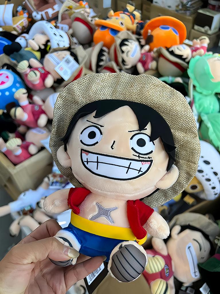 Japanese Anime 25cm One Piece Original Plush Toys CartoonFigure Luffy Chopper Ace Roronoa Zoro Cute Stuffed Doll Kids Xmas Gifts