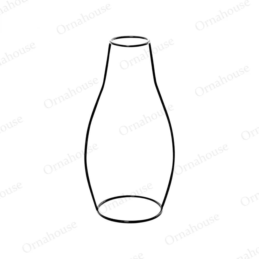 Metallhalterung im nordischen Stil für Zuhause, kreativer flaschenloser Schmuck, Vintage-Vasen aus Eisendraht, trockene und frische Blumenarrangements, Eisenhandwerk