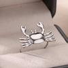 Summer new titanium steel ring women's niche light luxury shell crab ocean index finger ring