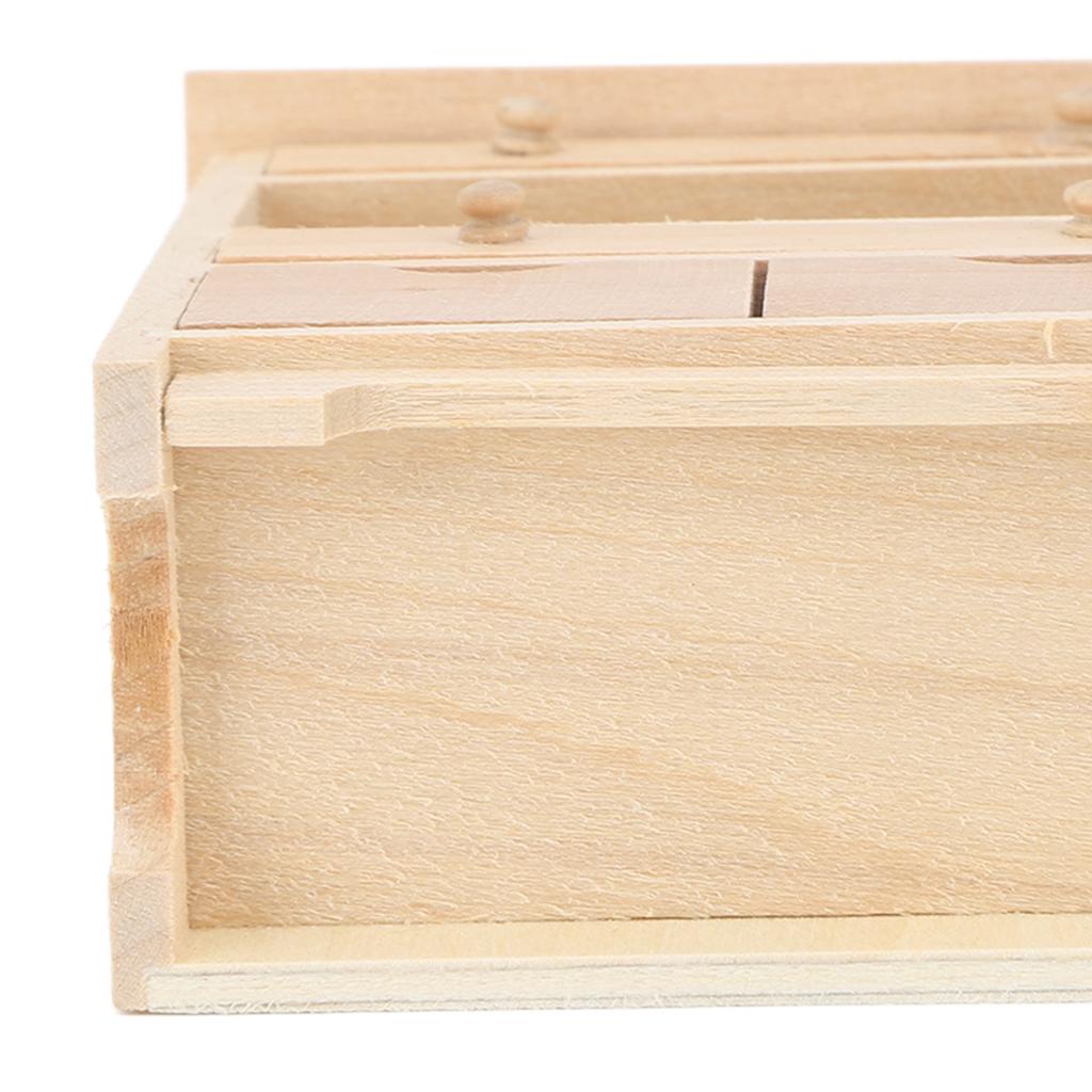 Mini Drawer Cabinet Model 1:12 Dollhouse Solid Wood Furniture Pendant DIY Miniature Decoration Toy