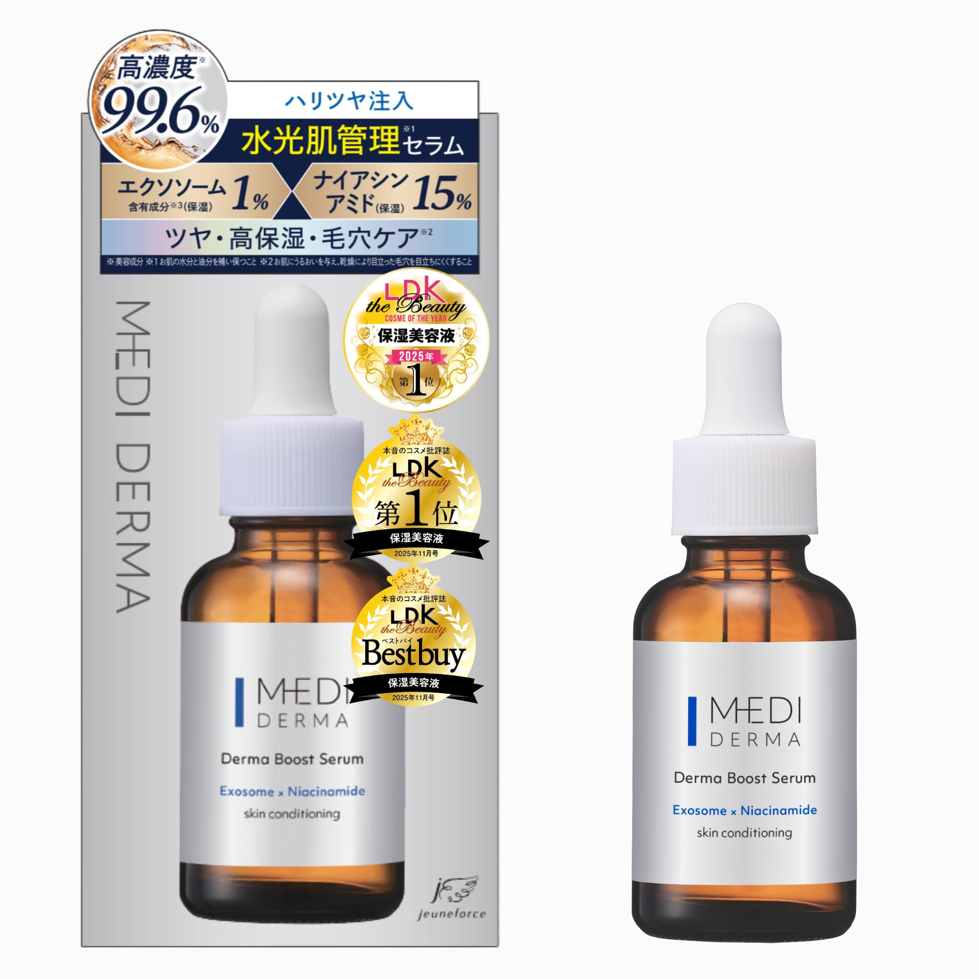 MEDIDERMA Derma Boost Сыворотка 30 мл (Экзосомальный ниацинамид) Сыворотка высокой концентрации, Сделано в Японии