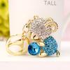 Cute Owl Crystal Rhinestones Crsytal Car Bag Keys Exquisite Pendant Cartoon Trendy Animal Key Chains Bag Charm