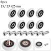 8Pcs Shower Door Roller Re-placement Door Pulley 19/23/25mm Wheel Diameter Cabins Pulley Sliding-Shower Stainless Steel Parts