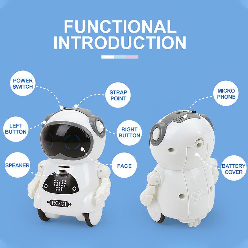 Pocket Robot Talking Interactive Dialogue Voice Recognition Record Singing Dancing Telling Story Mini Toy